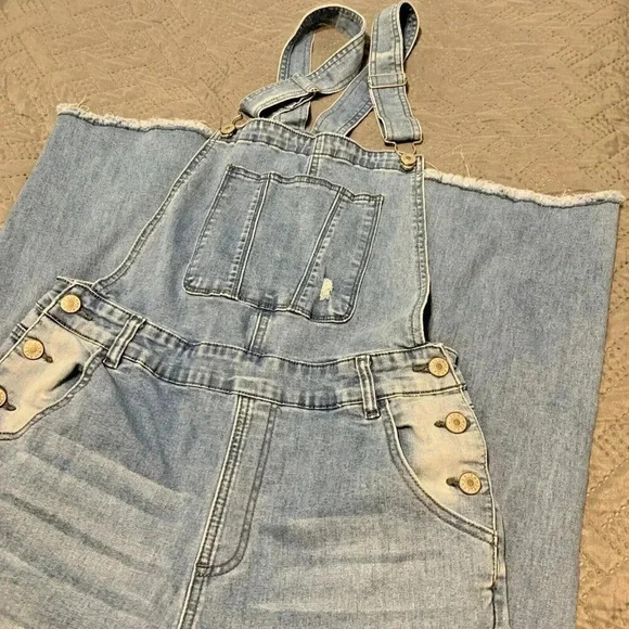 JEANS Women's Denim Overalls Jumpsuit Sz 29 Workwear Grunge Garden Boho - Picture 1 of 9